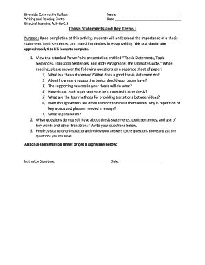 Thesis Writing Template Forms - Fillable & Printable Samples for PDF ...