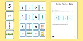 1-10 Number and Quantity Matching Cards - ESL Number Matching