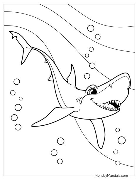 34 Shark Coloring Pages (Free PDF Printables)
