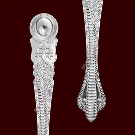Buy Trishul Design Spoon in Pure Silver online