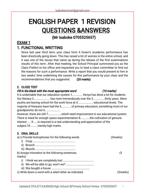 Image result for English Paper One