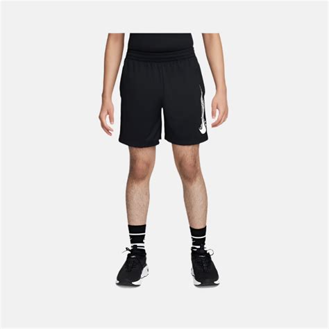 Nike Multi Older Kid's Boy Dri-FIT Shorts -Black/White – Gambol