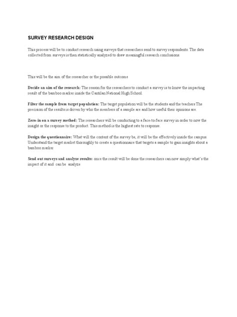 Survey Research Design | PDF