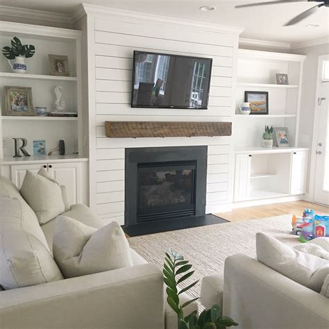 Shiplap Fireplace Wall Ideas 40 + Shiplap Fireplace Ideas To Add