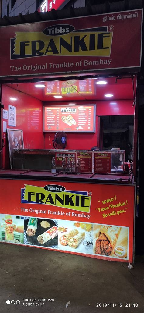 Menu at Tibbs Frankie, Chennai, 36J9+W3Q