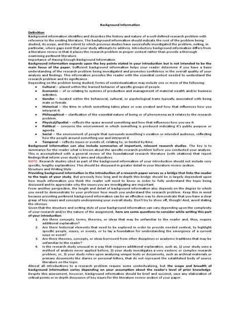 Background Information Examples 的图像结果