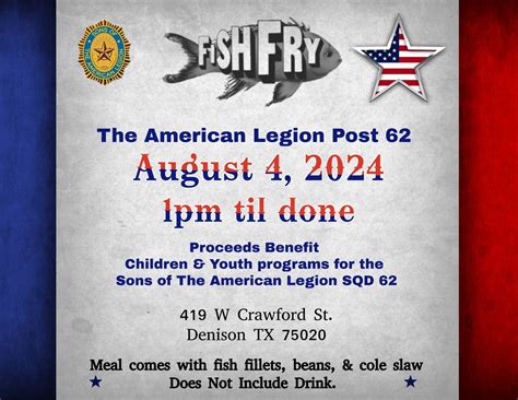 SAL Fish Fry, American Legion Fred W. Wilson-Sam Patillo Post 62 ...