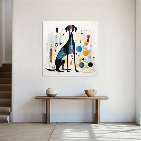 Abstract Dog Painting on Canvas – CRAFTICO