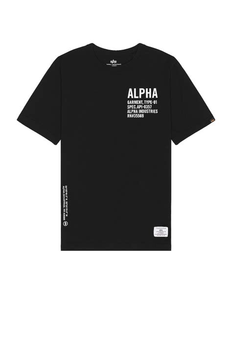 ALPHA INDUSTRIES Alpha Graphic Tee in Black | REVOLVE