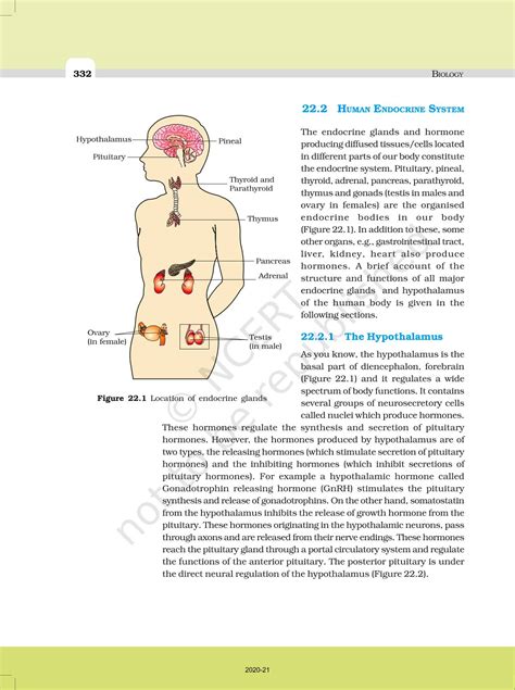 Chemical Coordination And Integration - NCERT Book of Class 11 Biology