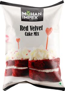 Mohan Impex Classic Red Velvet cake mix, Eggless 1 Kg ( Pack of 1 ) 1 ...