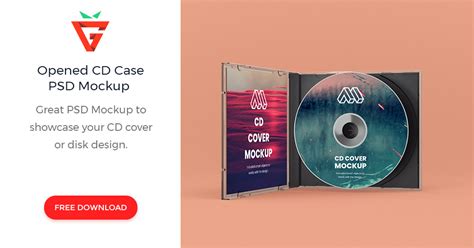Opened CD Case PSD Mockup - graphberry.com