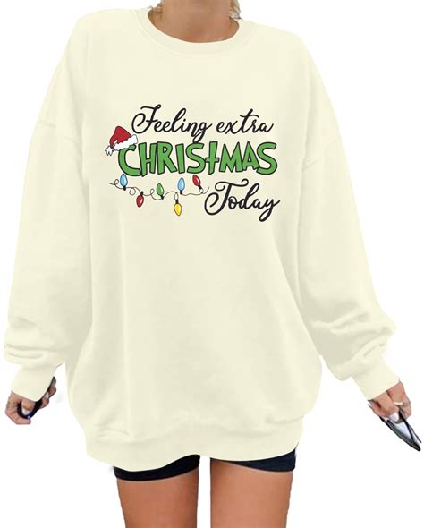 KimSoong Christmas Sweatshirt Women Merry Christmas Sweater Cute ...