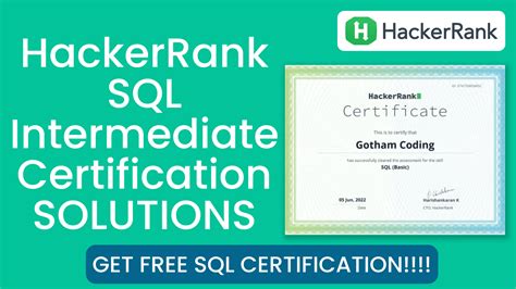 HackerRank Intermediate Problem Solving SQL 的图像结果