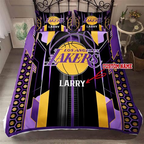 Custom Name Los Angeles Lakers Bedding Set – Perspirature.com