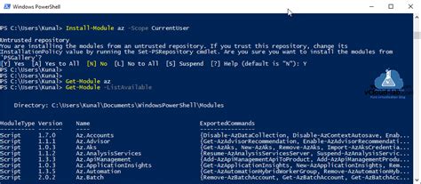 Image result for Installing AZ Module in PowerShell