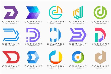 Premium Vector | Abstract letter d logo icon set design for business of luxury elegant simple - Abstract Letter D