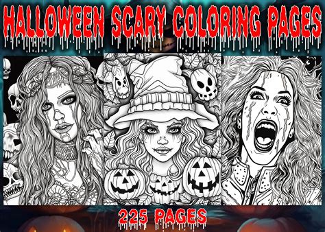 Coloring Pages Halloween Scary Scary Halloween Pumpkin Coloring