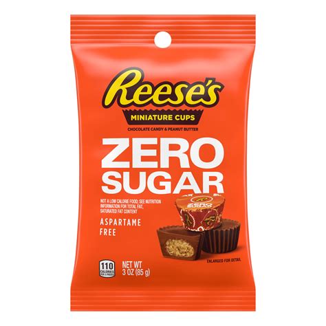 Reese,S Zero Sugar Miniatures Chocolate Peanut Butter Cups, Candy Bags ...