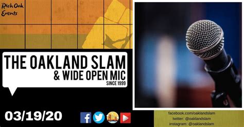 The Oakland Poetry Slam, Tamarack Oakland, March 19 2024 | AllEvents.in