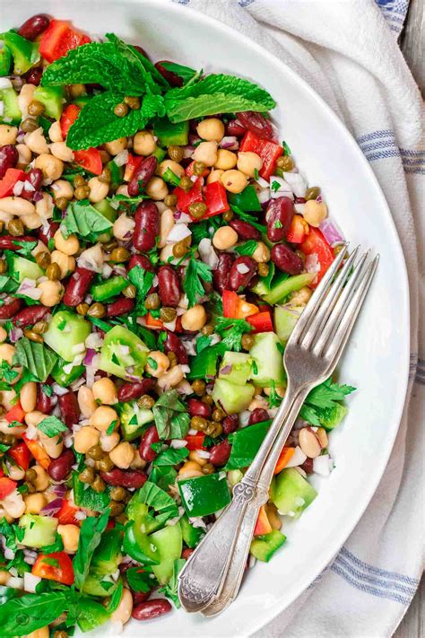 Easy Bean Salad Recipe You’ll Make on Repeat! | The Mediterranean Dish
