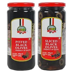 CANEEN Pitted Black Olives & Sliced Black Olives | Authentic taste ...