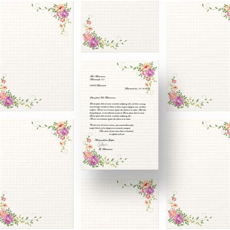 Briefpapier Blumen & Blüten BLUMENBRIEF - DIN A4 - 20 Blatt