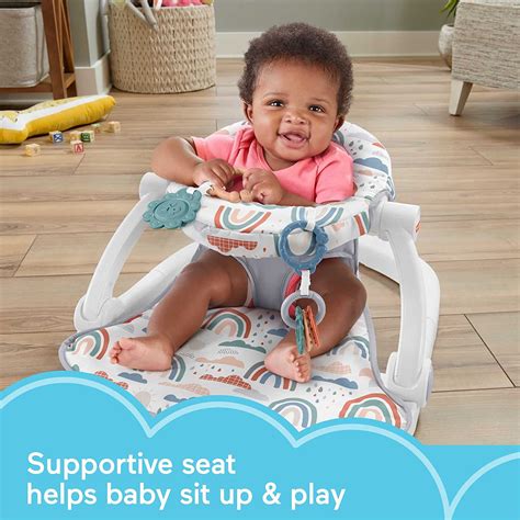 Fisher-Price Portable Baby Chair Sit-Me-Up Floor Seat with 2 ...