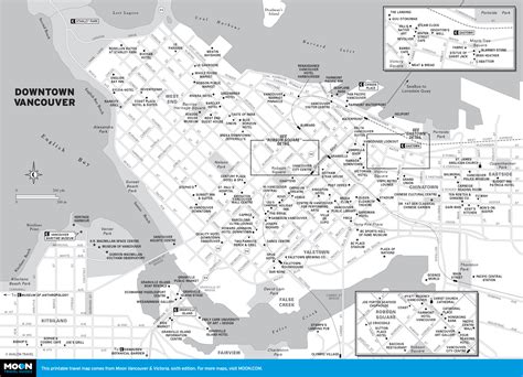 Printable Map Of Downtown Vancouver Bc Vancouver Exact Map V.3.08:
