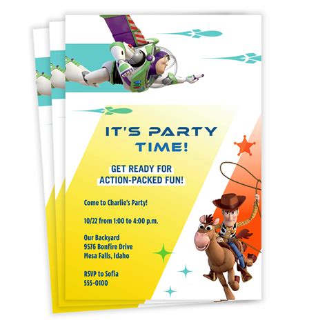 Toy Story Invitation Wording Editable Toy Story Birthday Invitation