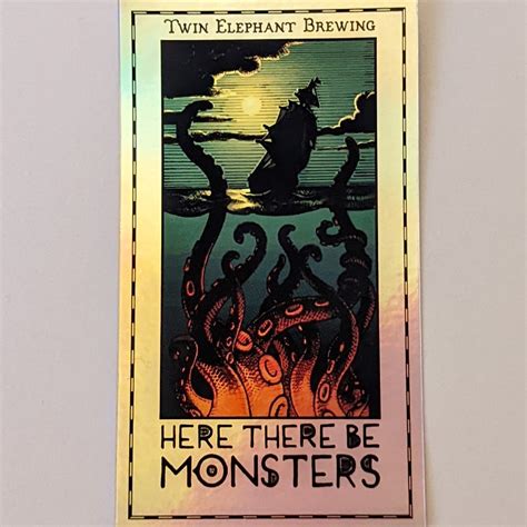 Stickers - Here There Be Monsters – Twin Elephant Brewing Company