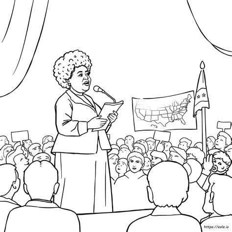 Ida B Wells Coloring Page