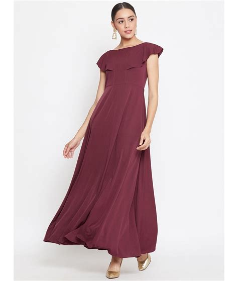 Flared Ruffle Maxi Gown