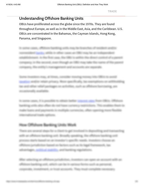 SOLUTION: Offshore banking unit obu definition and how they work 2 ...