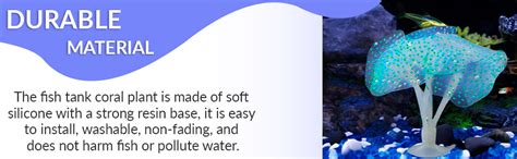 VAYINATO® (SH002 Soft Silicone Glowing Coral Ornaments, Fluorescence ...