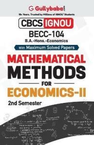 BECC-104 Mathematical Methods in Economics - II: Buy BECC-104 ...