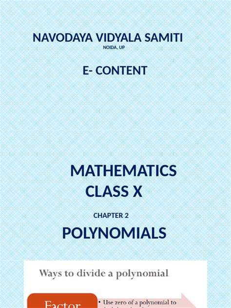 Division Algorithm for Polynomials Platnam Classic 的图像结果