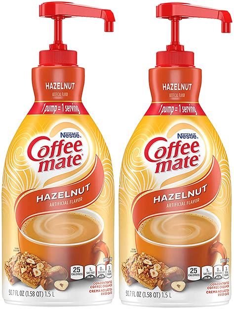 Nestle Coffee Mate Hazelnut Creamer - 2 Pack Liquid Pump - 50.7 Fl. Oz ...