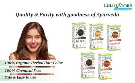 Cultivators Organic Herbal Hair Color Black-300gm - Pack of 3 : Amazon ...