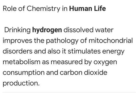 Impact of hydrogen in human life - Brainly.in