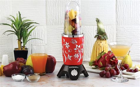 Buy Cookwell Bullet Mixer Grinder 600 Watts (5 Jars, 3 Blades, Red ...