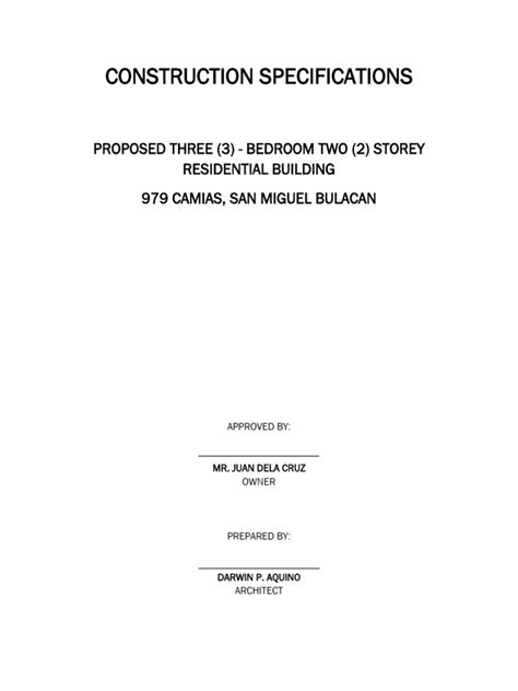 Construction Specifications Example 的图像结果