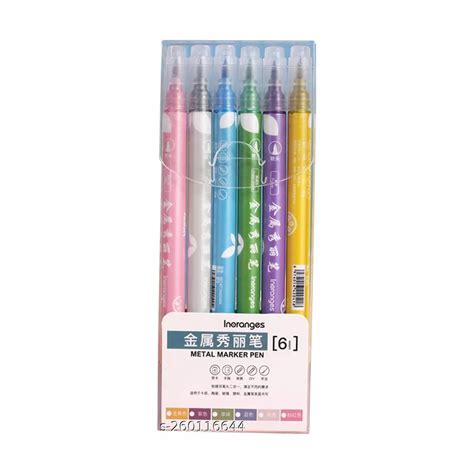 Metal Marker Pens - Set of 6 (Twin Tip) – PAPERQUIRKS STATIONERY