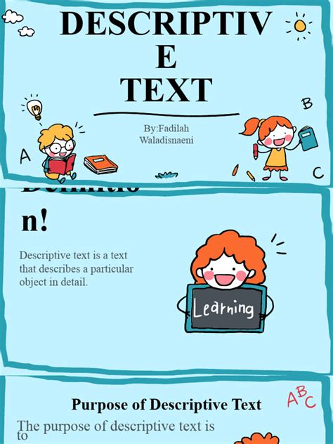 Image result for Definition Descriptive Text