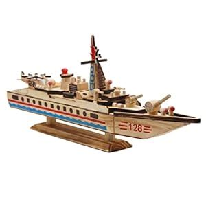 Buy CALANDIS Wooden Military Aircraft Carrier Frigate Building Kits ...