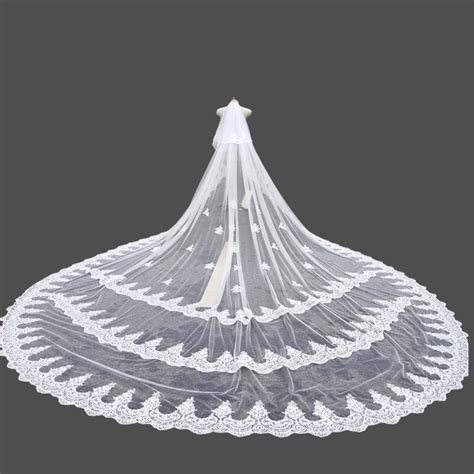 GownLink's Majestic Splendor Opulent Premium Bridal Cascading Veil - 5