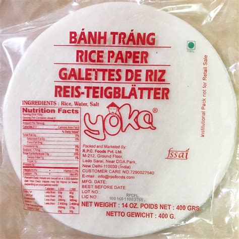 NOTTACIA Banh Trang Yoka Rice Paper-400gm : Amazon.in: Grocery ...