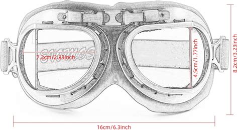 Buy Evomosa Vintage Goggles Pilot Style Motorcycle Cruiser Scooter ...