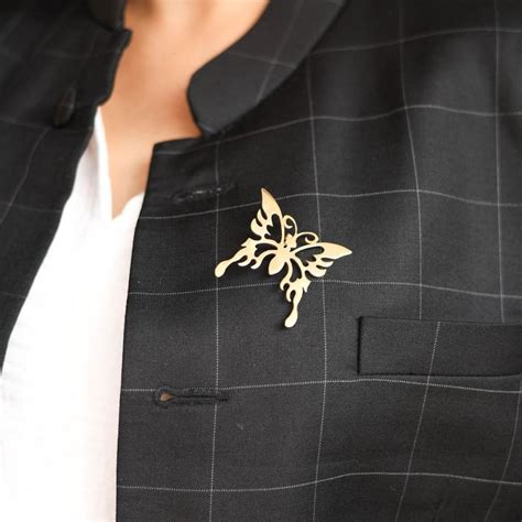 Buy Viari Accessories Gold Butterfly Brooch Online