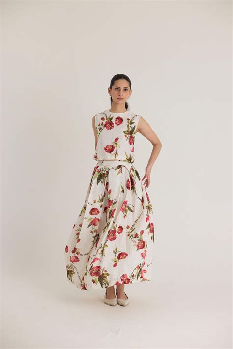 Rosita Linen Top & Skirt Set – Shuffling Suitcases